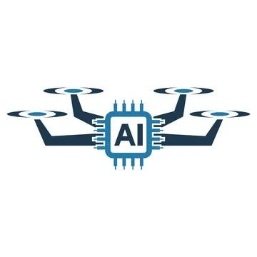 Smart Drone logo Design Illustration Stock Illustration