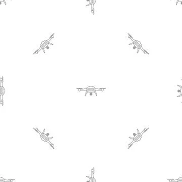 Smart drone pattern seamless vector Stockillustratie