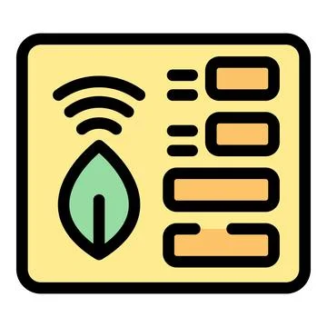 Smart eco friendly device connecting wirelessly and displaying data Stock Illustration