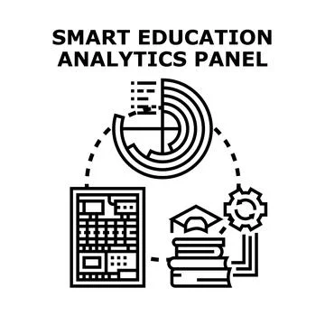 Smart education analytics panel concept vector illustration Stock Illustration