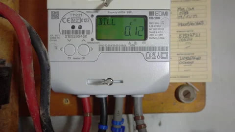 Smart Electric meter in England Stock Footage 170176940