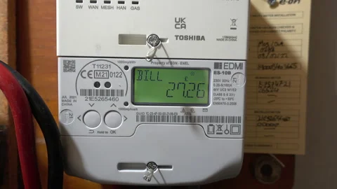 Smart Electric Meter in England Stock Footage 180982740