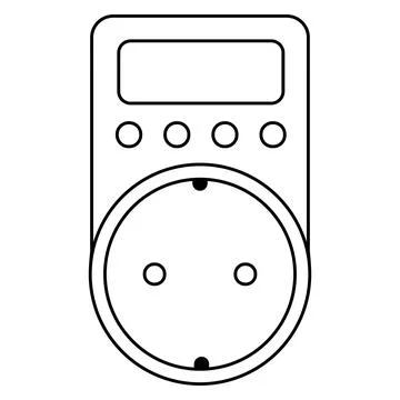 Smart electrical socket icon controlling electrical appliance, wifi smart socket Stock Illustration