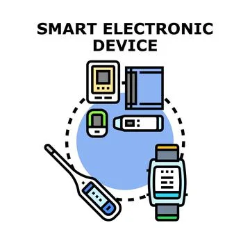 Smart electronic devices vector concept illustrating health monitoring Stock Illustration