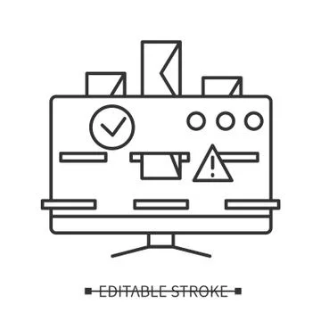 Smart email categorization. Web post sort Stock Illustration