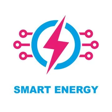 Smart Energy Concept. Vector logo template illustration. Electricity power icon Stock-Illustration