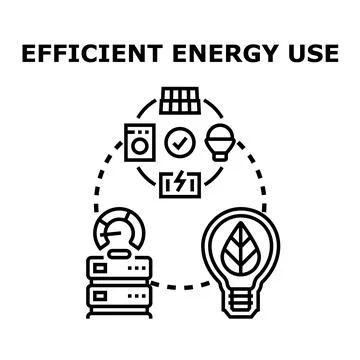 Smart energy efficiency concept in green technology Stock Illustration