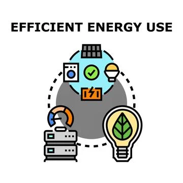 Smart energy efficiency concept in green technology Stock Illustration