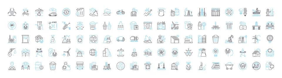 Smart energy management vector line icons set. Smart, Energy, Management Stock Illustration