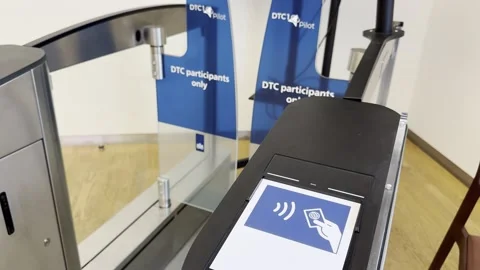 Smart entry system airport Stock Footage 317265765