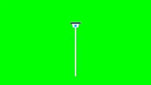 Smart Environmental Sensing Node Urban Tech Lamppost Vector Animation Stock Footage 346673568