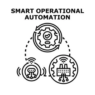 Smart factory automation process internet of things Stock Illustration