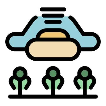 Smart farm cloud service sending data to plants イラスト素材