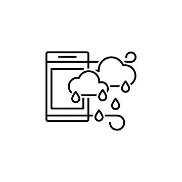 Smart farm, clouds icon. Element of smart farm thin line icon Stock Illustration