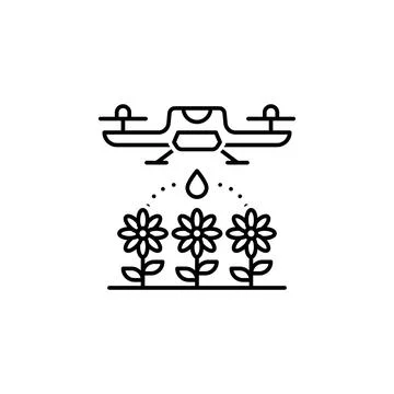 Smart farm, drone icon. Element of smart farm thin line icon Stock Illustration