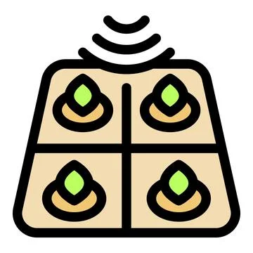 Smart farm field sending data for crops monitoring using wireless sensor 库存插图