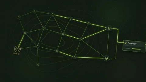 Smart Farm Mesh UI IoT Sensor Network Dark Green Tech Dashboard Crop Monitoring Stock Footage 346350867
