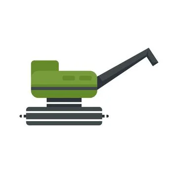 Smart farm robot icon flat isolated vector Illustrazione stock