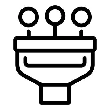 Smart farm sensor collecting data from plants growing system icon Stock Illustration