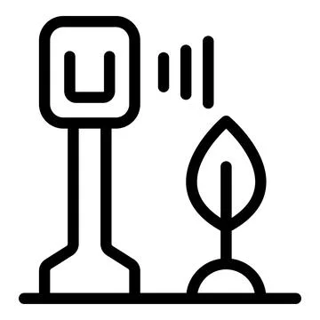 Smart farm sensor collecting data from plant for monitoring and analysis Stock Illustration