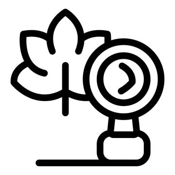 Smart farm sensor gathering data from plant leaf icon Stock Illustration