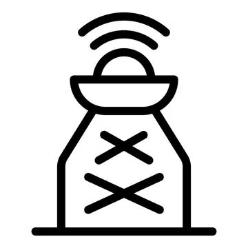Smart farm silo transmitting data with wireless connection icon Stock Illustration