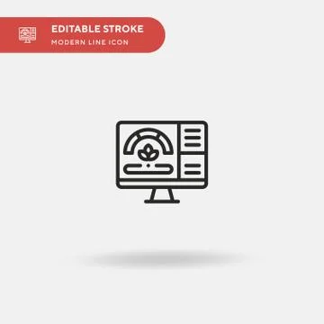 Smart Farm Simple vector icon. Illustration symbol design template for web mo Stock Illustration