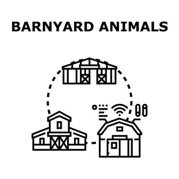 Smart farm technology connecting rural agricultural establishments Stock Illustration