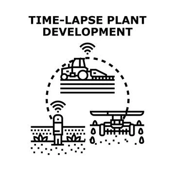 Smart farming concept developing plant agriculture technology 스톡 일러스트