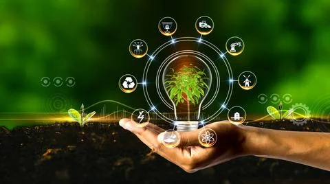 Smart Farming Concept. Stock Photos