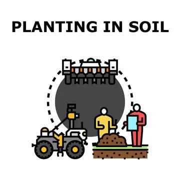 Smart farming developing advanced agricultural technology Stock Illustration