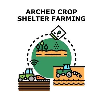 Smart farming developing crop cultivation technology Illustrazione stock