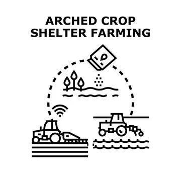 Smart farming developing crop cultivation technology Stock-Illustration