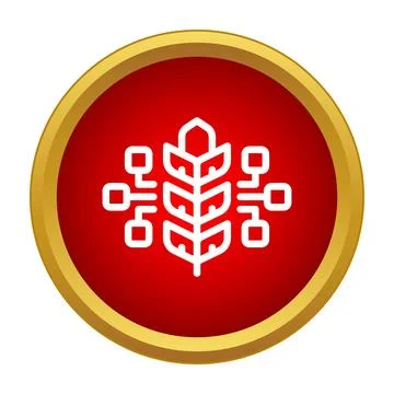 Smart farming digital agriculture data connection technology icon Stockillustratie