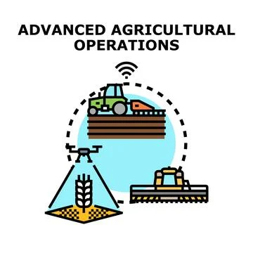 Smart farming digital technology transforming agriculture operations Stock Illustration