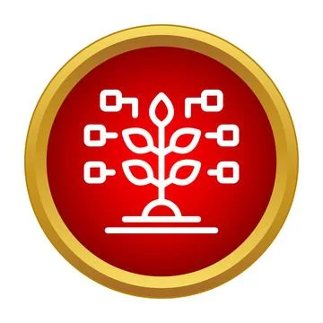 Smart farming plant optimizing growth data icon 库存插图