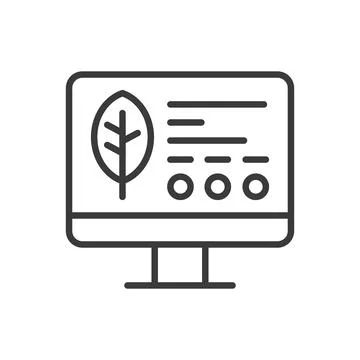 Smart farming software icon in line design. Smart, farming, software Stock-Illustration