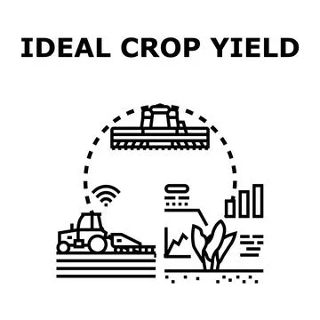 Smart farming technology maximizing agricultural crop yield Stock Illustration
