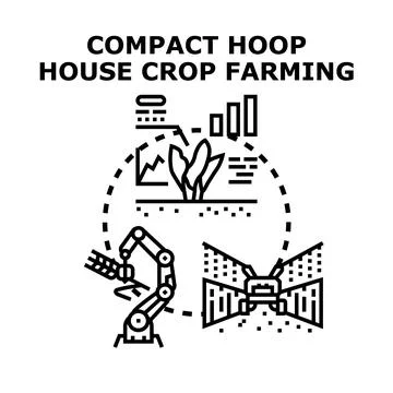 Smart farming technology using automated crop production Stock Illustration