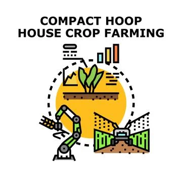 Smart farming technology using automated crop production Stock Illustration