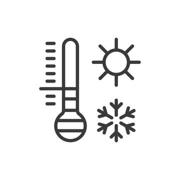 Smart farming temperature icon in line design. Temperature, smart, farming Stock Illustration