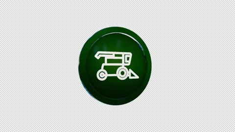 Smart Farming Tractor Icon Animation – Farm Technology Motion Loop 스톡 동영상 329909577