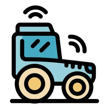 Smart farming tractor using wireless technology for precision agriculture Stock Illustration