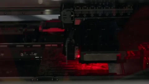 Smart fast modular mounter, placement machine Stock Footage 90105167