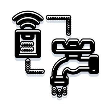 Smart faucet system with wireless sensor technology Stock Illustration