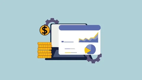 Smart Finance Analytics Dashboard Animation for Business Growth and Profit T Vídeo Stock 336738715