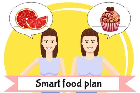 Smart food plan poster. Stock Illustration