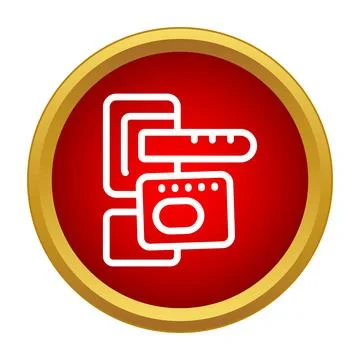 Smart food scale weighing kitchen ingredients icon Stock Illustration