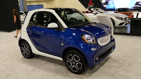 Smart Fortwo coupe on display during the Miami International Auto Show Stock Footage 68730860