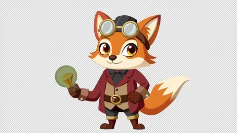 Smart fox inventor Stock Footage 342121609